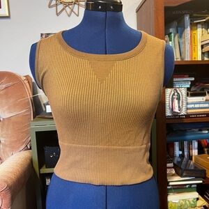 Urban Outfitters Tan Ribbed Tank Top